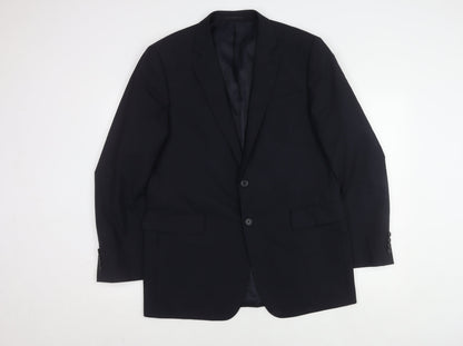 Additional front view of Jaeger Men's Blue Blazer, 42R, Classic Formal Jacket