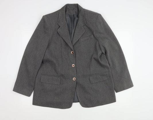 Bon Marché Women's Grey Suit Jacket Size 20 Classic Style