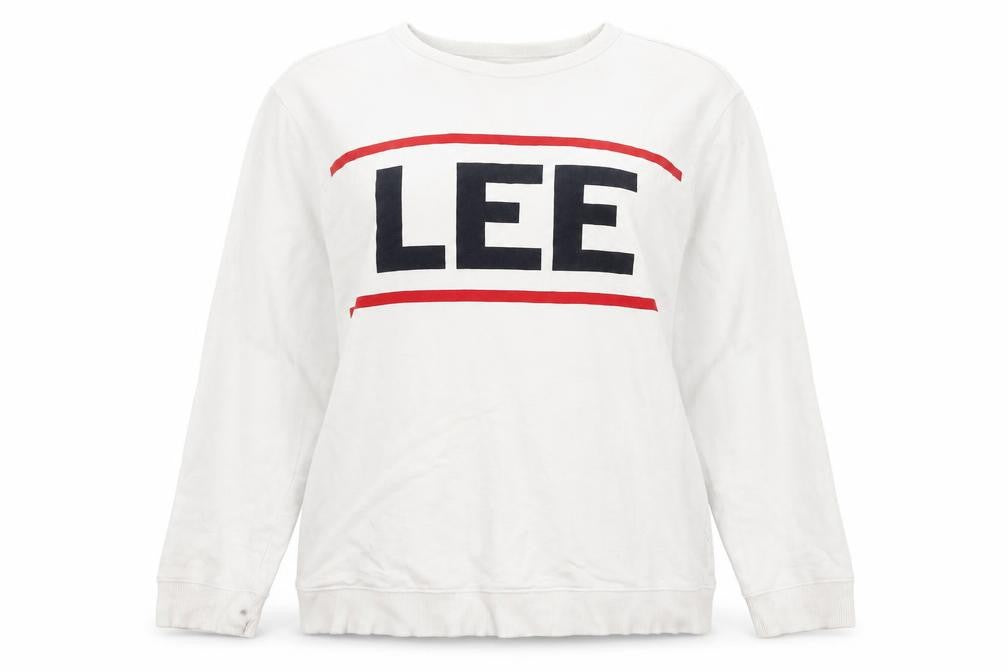 Lee Unisex Adults White XL Logo Sweatshirt
