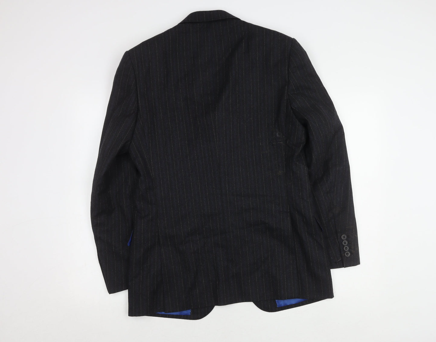 Marks and Spencer Grey Striped Suit Jacket, Men, Size 38R