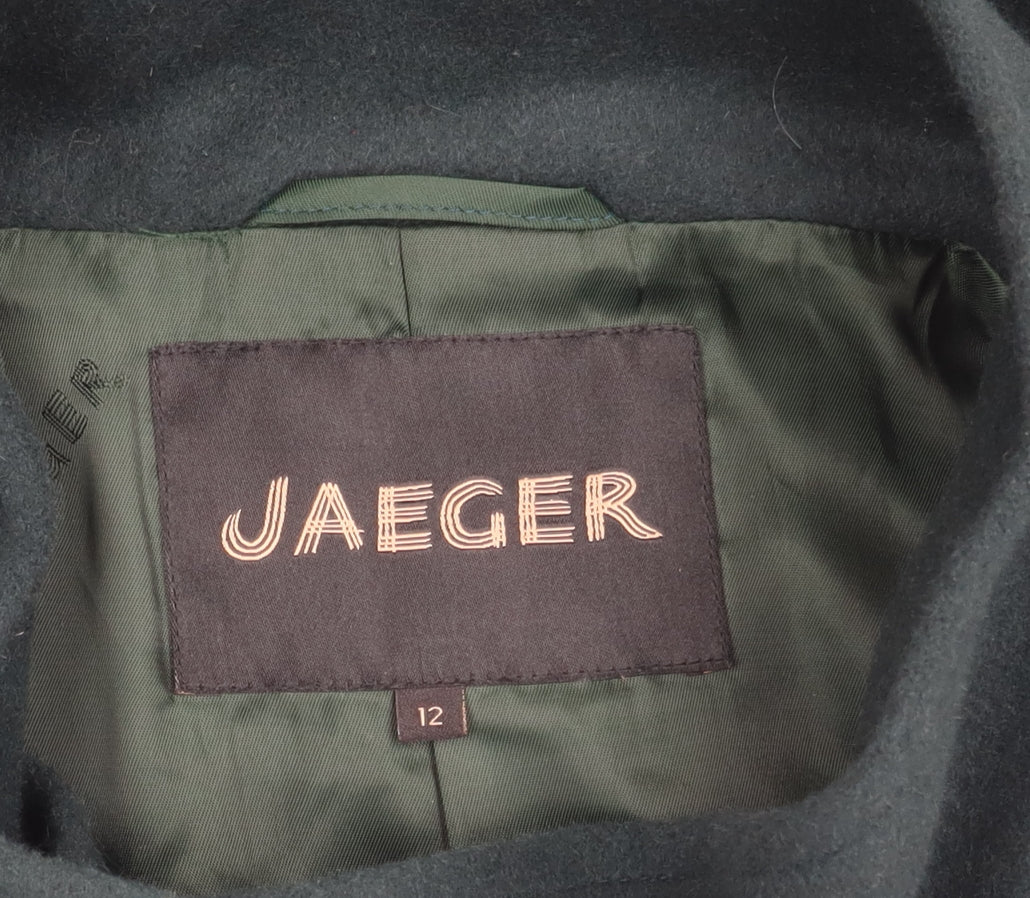 Jaeger Women's Mid-Length Angora Wool Coat Size 12