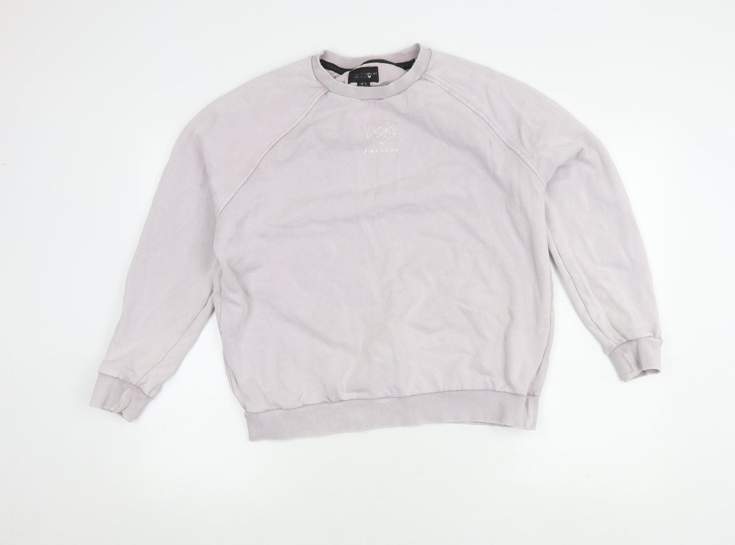 Pink Soda Sport Women's Grey Pullover Sweatshirt Size 10