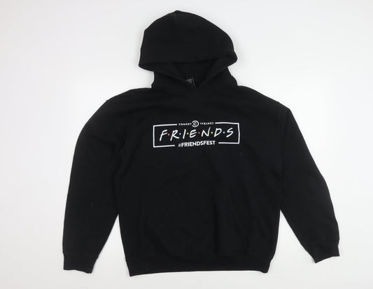 Friends Unisex Black Pullover Hoodie Size M