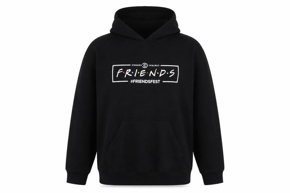Friends Unisex Black Pullover Hoodie Size M