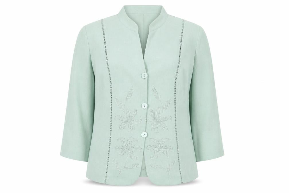Eastex Women's Green Blazer Size 14 3/4 Sleeve