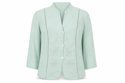 Eastex Women's Green Blazer Size 14 3/4 Sleeve