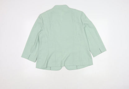 Eastex Women's Green Blazer Size 14 3/4 Sleeve