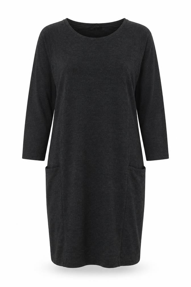 Jaeger Women's Black S Jersey Dress, 3/4 Sleeve