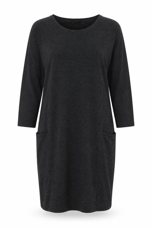 Jaeger Women's Black S Jersey Dress, 3/4 Sleeve