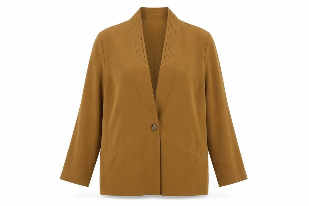 Jacques Vert Women's Brown Polyester Blazer Size 14