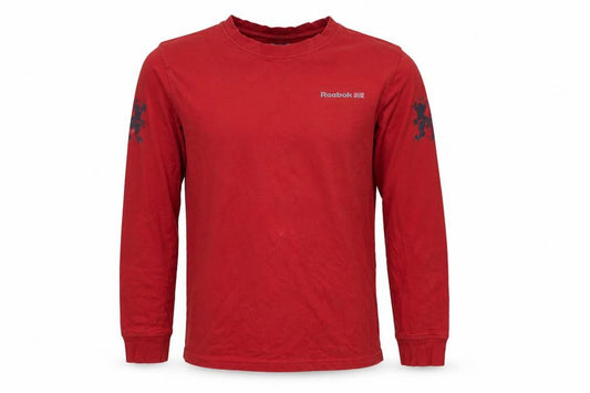 Reebok Men's Red Long Sleeve T-Shirt, Size L