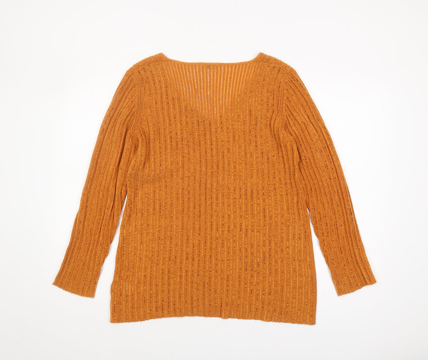 Planet Women's Orange Pullover Jumper M Casual