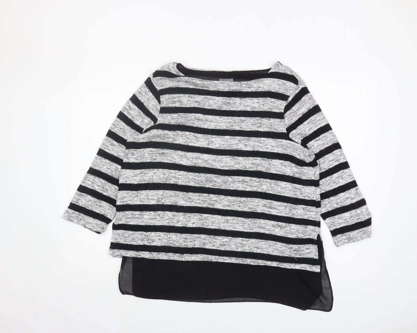 Phase Eight Women's Black Striped Tunic Jumper Size 14