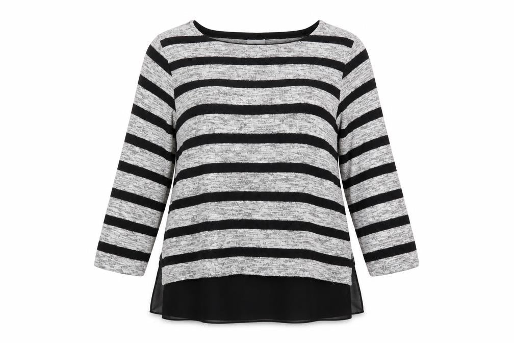 Phase Eight Women's Black Striped Tunic Jumper Size 14