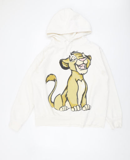 Preloved Disney Women's White Lion King Hoodie, M, Pullover - Front