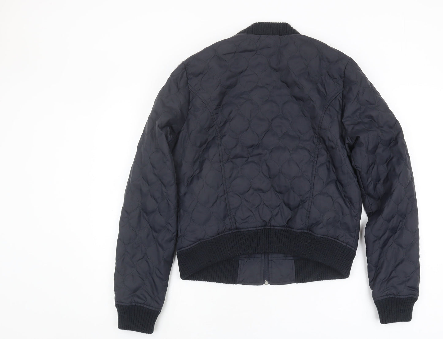 Hollister Men's Black Quilted Jacket L Casual