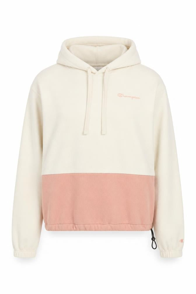 Champion Women's Large Beige Pink Colourblock Hoodie