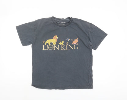Preloved Pull&Bear Lion King T-Shirt Black S Unisex Casual - Front