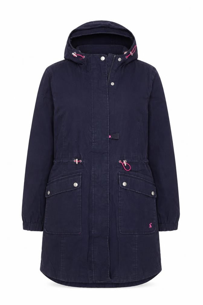 Joules Women's Blue Parka XS Waterproof Coat