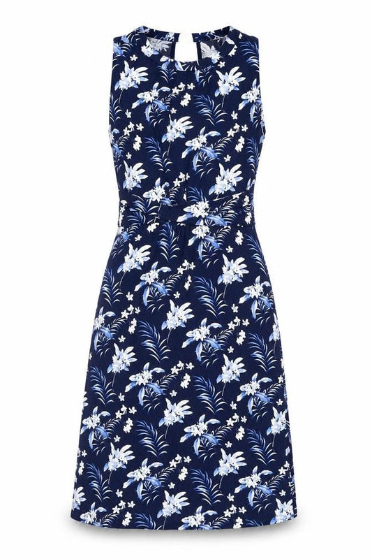 Oasis Women's Blue Floral Dress - S, Sleeveless, Summer