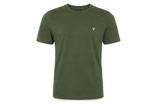 Lyle & Scott Men's Green Cotton T-Shirt, M, Logo Accent