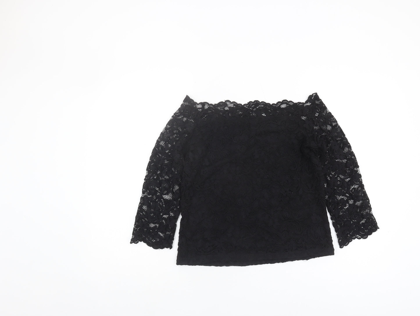 H&M Women’s Black Lace Off-Shoulder Blouse L