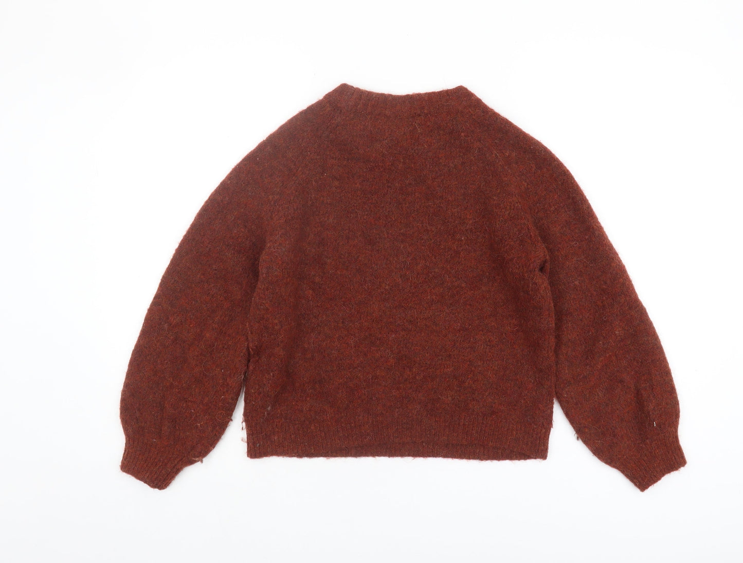 VILA Women's Brown Crew Neck Pullover Jumper XS