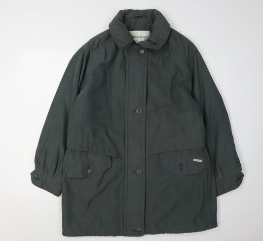 Dannimac Women's Long Coat Green L - Casual Autumn