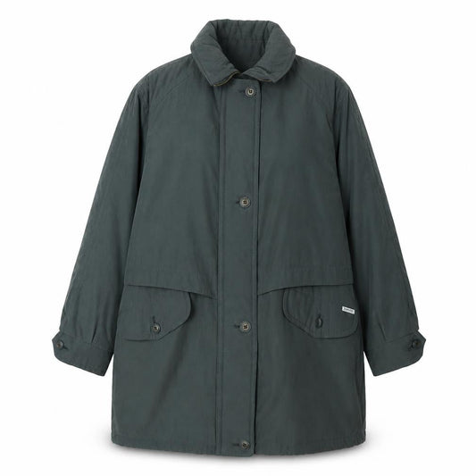 Dannimac Women's Long Coat Green L - Casual Autumn