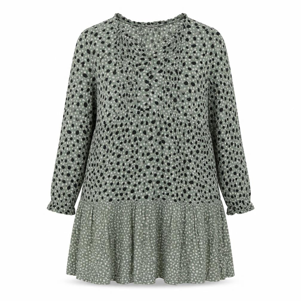Fat Face Women's Green Polka Dot Dress Size 10