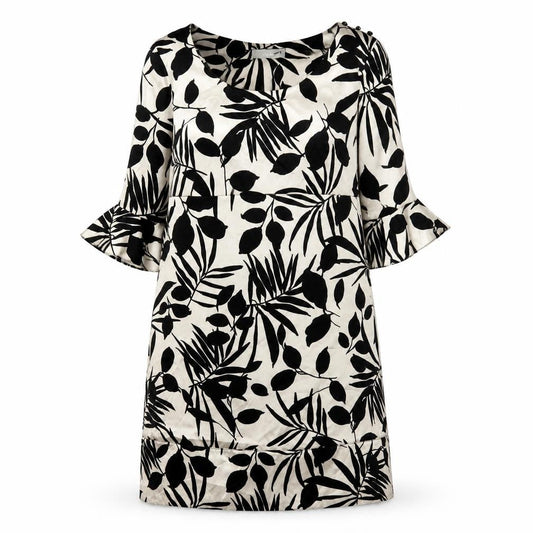 Wallis Women's Black & White Floral Dress Size 10