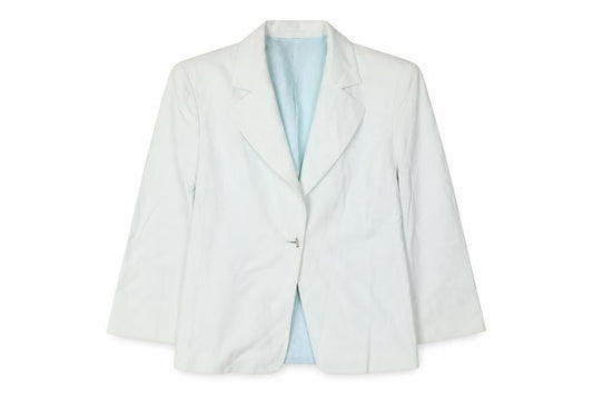 Caractère Women's Blue Blazer UK 10 Long Sleeve Notch Lapel