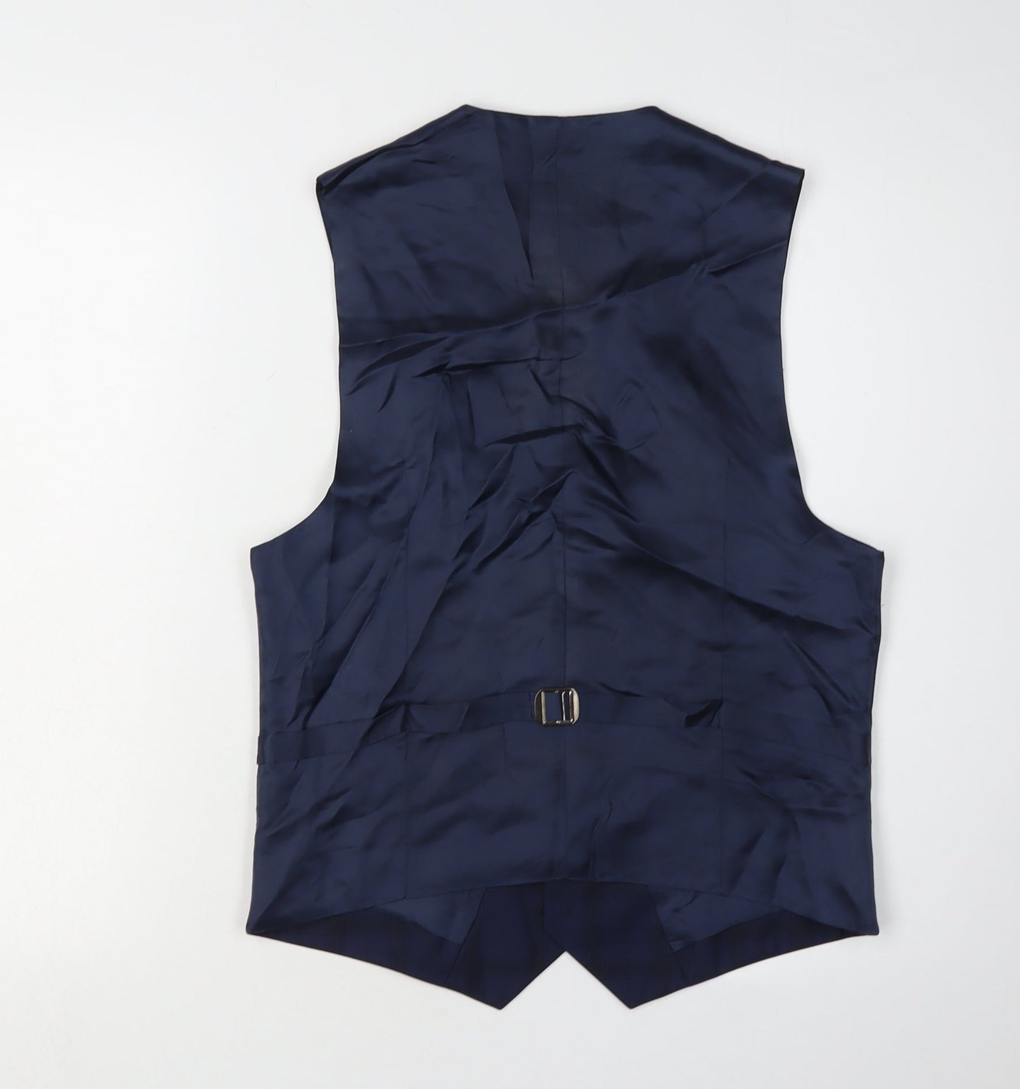 Reiss Men's Blue Check Suit Waistcoat, Size 38