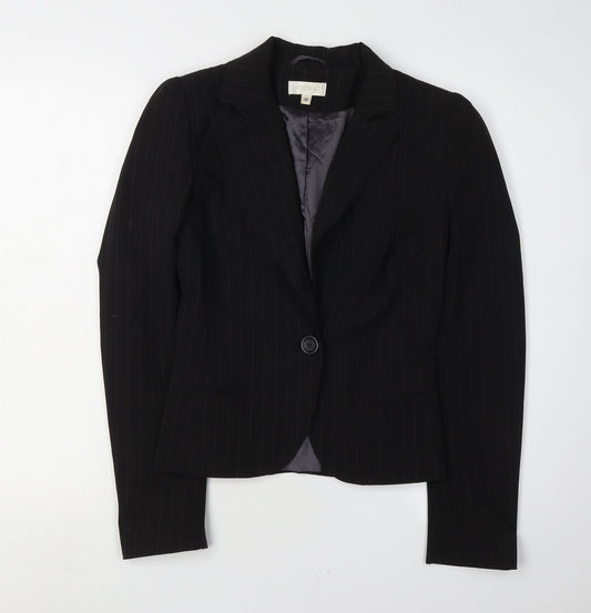 Kookai Women's Black Pinstripe Blazer Size 10