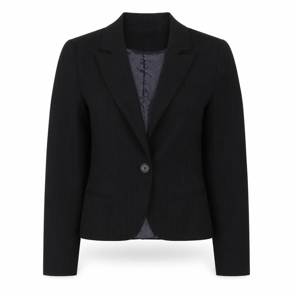 Kookai Women's Black Pinstripe Blazer Size 10