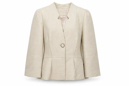 Viyella Women's Ivory Blazer Size 16 Regular Fit