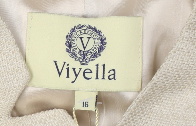 Viyella Women's Ivory Blazer Size 16 Regular Fit