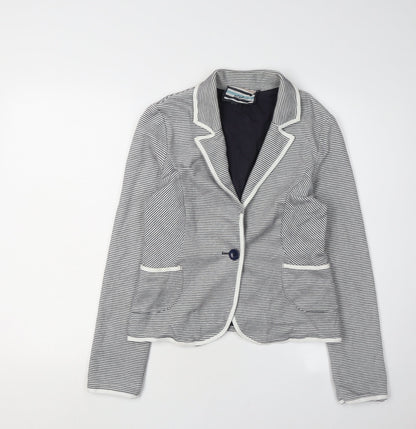 Next Women's Black Striped Blazer Size 12
