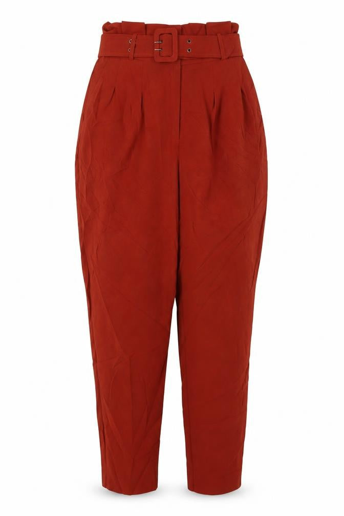 Topshop Red Paperbag Trousers for Women, Size 10