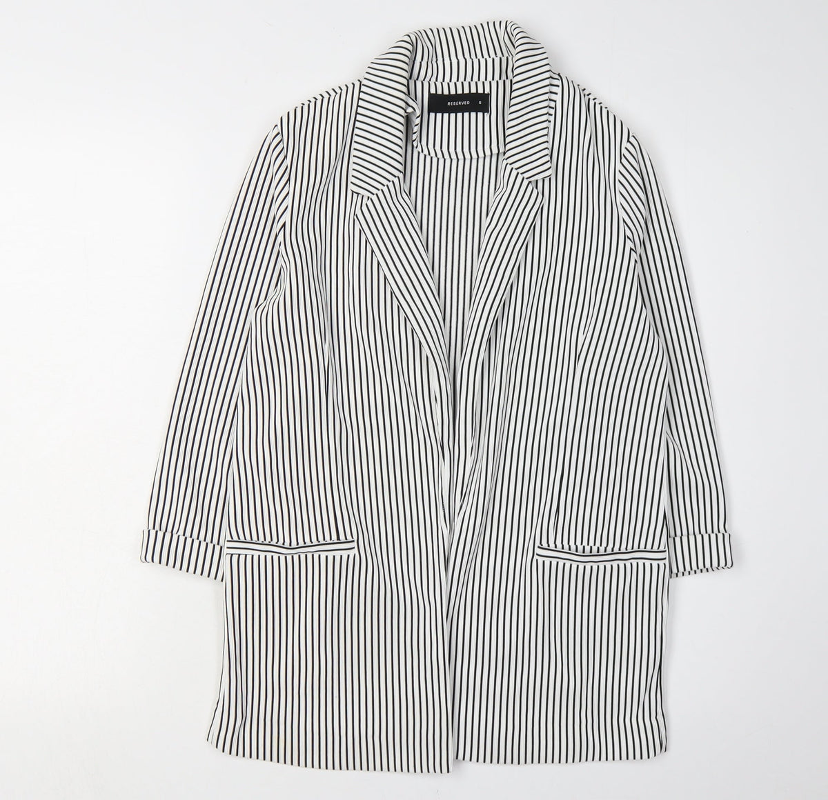 Reserved Women's Black Striped Blazer - Small