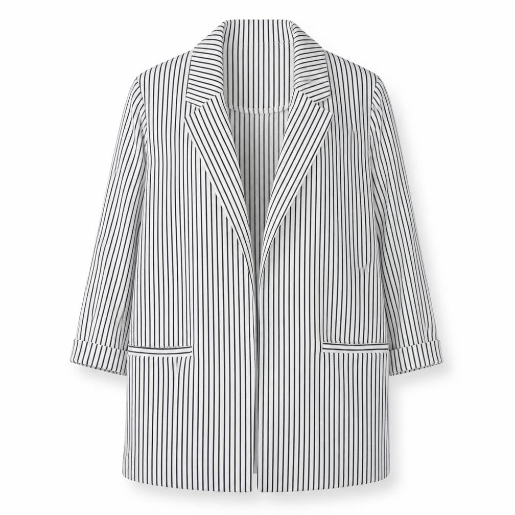 Reserved Women's Black Striped Blazer - Small