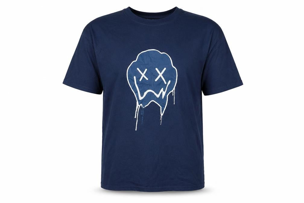 boohooMAN Blue Graphic Print T-Shirt for Men - Size S