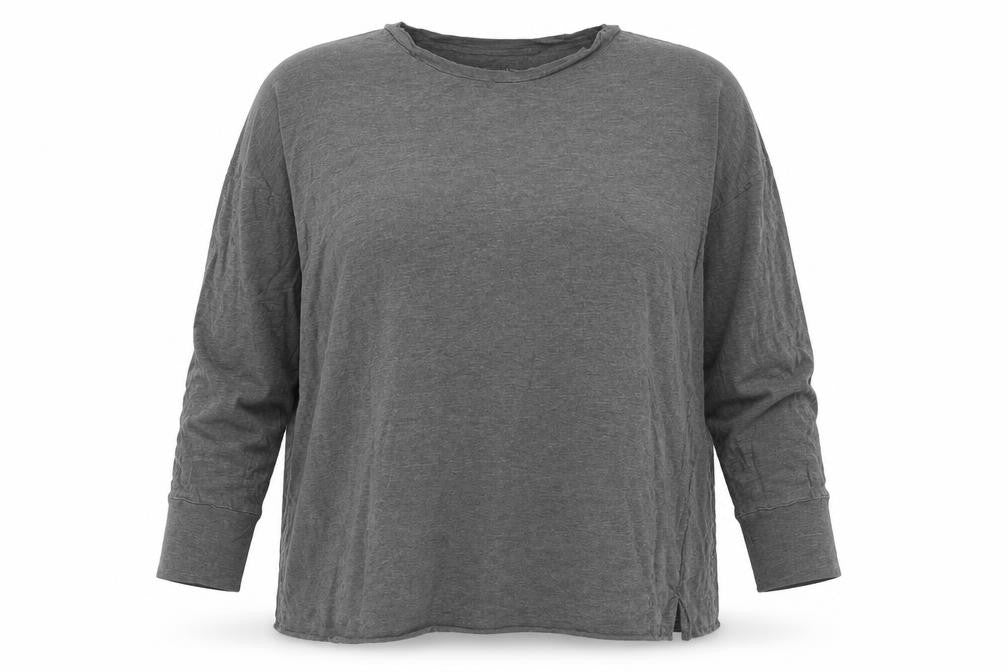 Asquith Women's Grey L Basic Dolman Sleeve Top