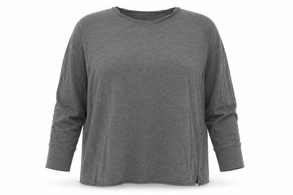 Asquith Women's Grey L Basic Dolman Sleeve Top
