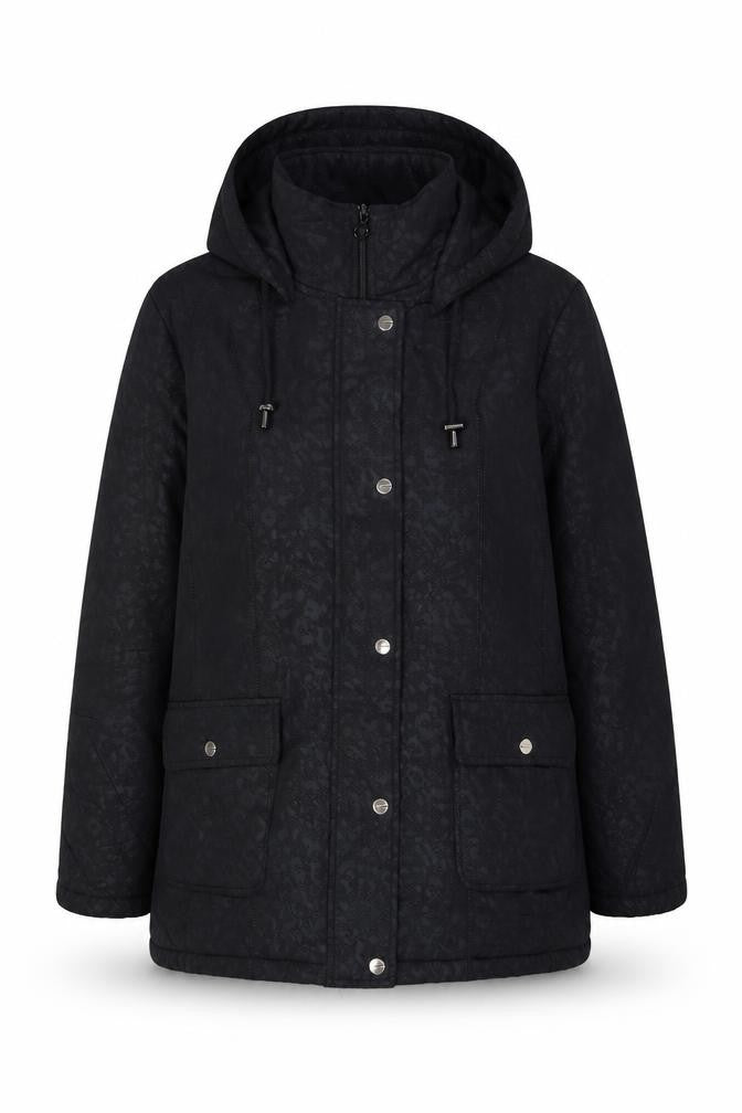 Finesse Women's Black Hooded Jacket Size 14