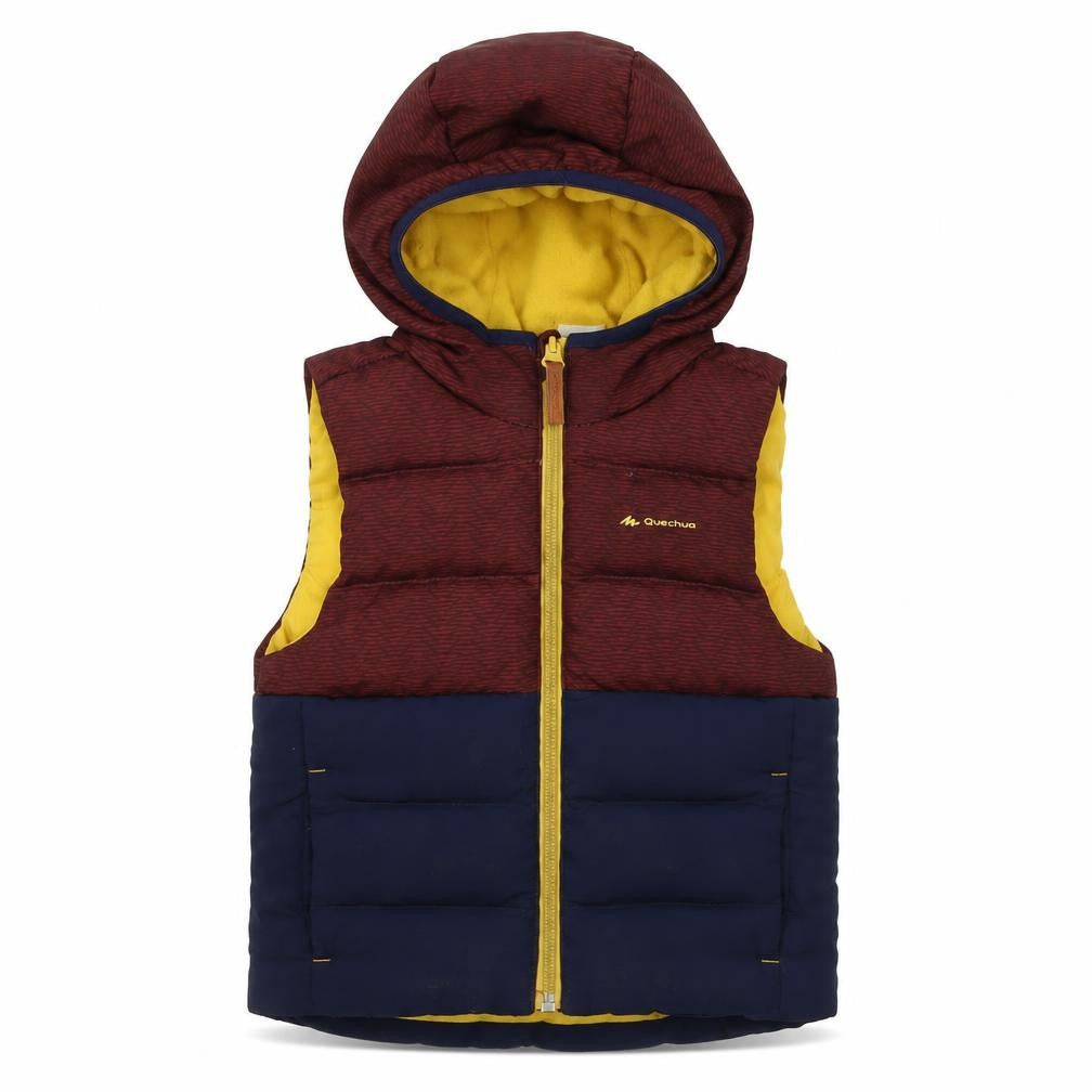 Quechua Boys' Multicoloured Puffer Jacket, Hooded, 2 Years