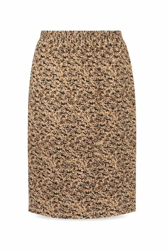 Whistles Women's Beige Animal Print Midi Skirt, Size 16