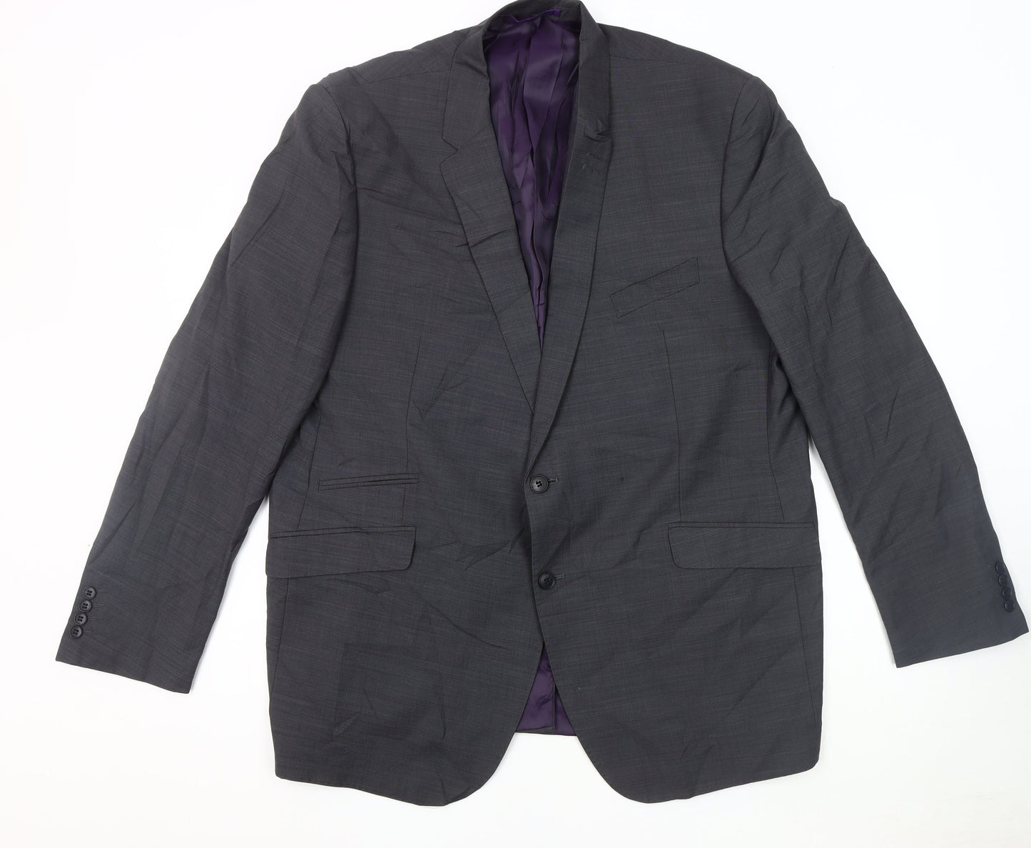 Marks and Spencer Men's Grey Wool Blazer, 48L