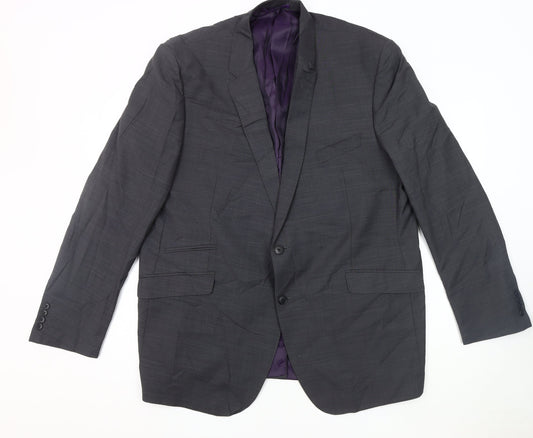 Marks and Spencer Men's Grey Wool Blazer, 48L