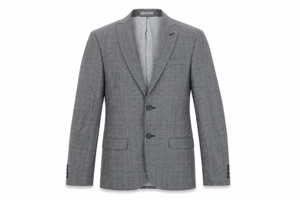 Limehaus Men's Grey Check Blazer 34 Regular Fit